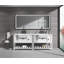 Miroir rectangulaire surdimensionné à DEL de 88 x 38 pouces, alliage d'aluminium et verre argenté sans cuivre, 1 pièce, miroir mural pour salle de bain, cadre noir, antibuée, intensité variable, incassable, capteur tactile à mémoire pour salle de sport et studio de danse