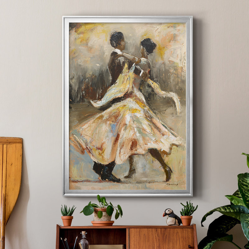 «Night Out», reproduction encadrée de qualité supérieure - prête à être accrochée, Argent, H 24,5 po x l 18,5 po x P 1 po