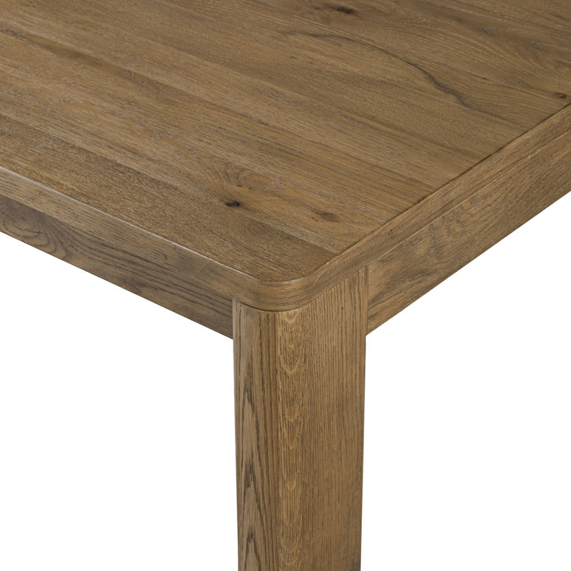 Noeline Solid Oak Dining Table, Resawn Worn, 30'' H x 96'' W x 96'' D
