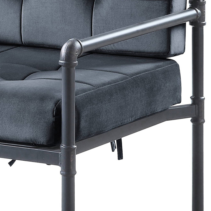 Fauteuil d'appoint gris à dossier mémoire en mousse à mémoire de forme industrielle