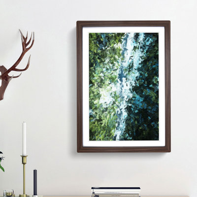 Forest Road in Abstract - Picture Frame Painting Print