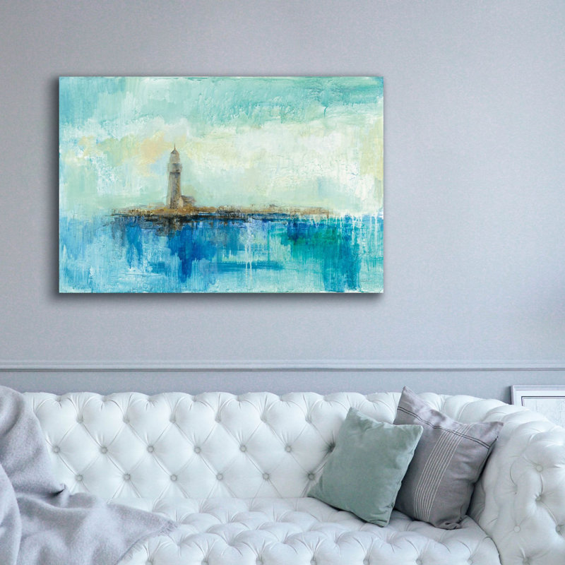 «Epic Graffiti» «Lighthouse Morning» par Silvia Vassileva, art mural sur toile, 60 po x 40 po