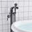 Double Handle Floor Mount Freestanding Tub Filler Bathroom Bathtub Faucet with Hand Shower-104275807