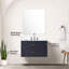 Meuble-lavabo bleu 30 po X P 22 po, comptoir en quartz, miroir et robinet en quartz blanc inclus-852117471