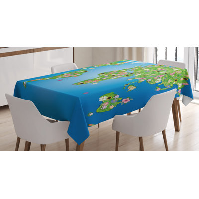 World Map Tablecloth
