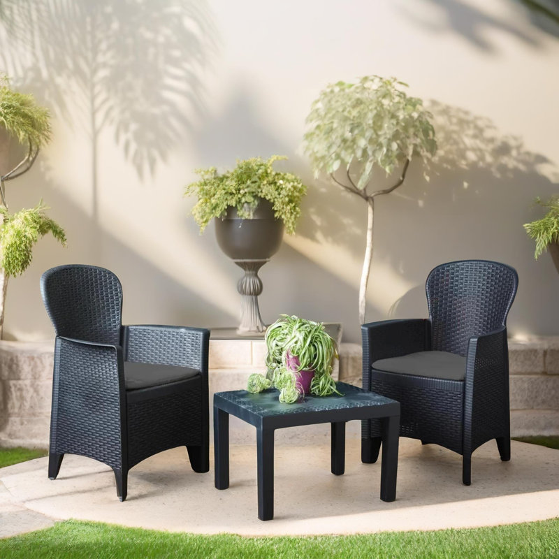 2 - Person Patio Dining Set with Rectangular Table