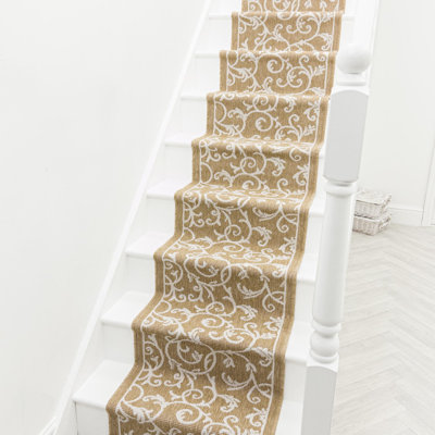 Stair Runner Damask Flatweave Area Rug