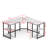 56.9" L Shaped Desk with Shelves Corner Computer Desk Large Table-1023504405