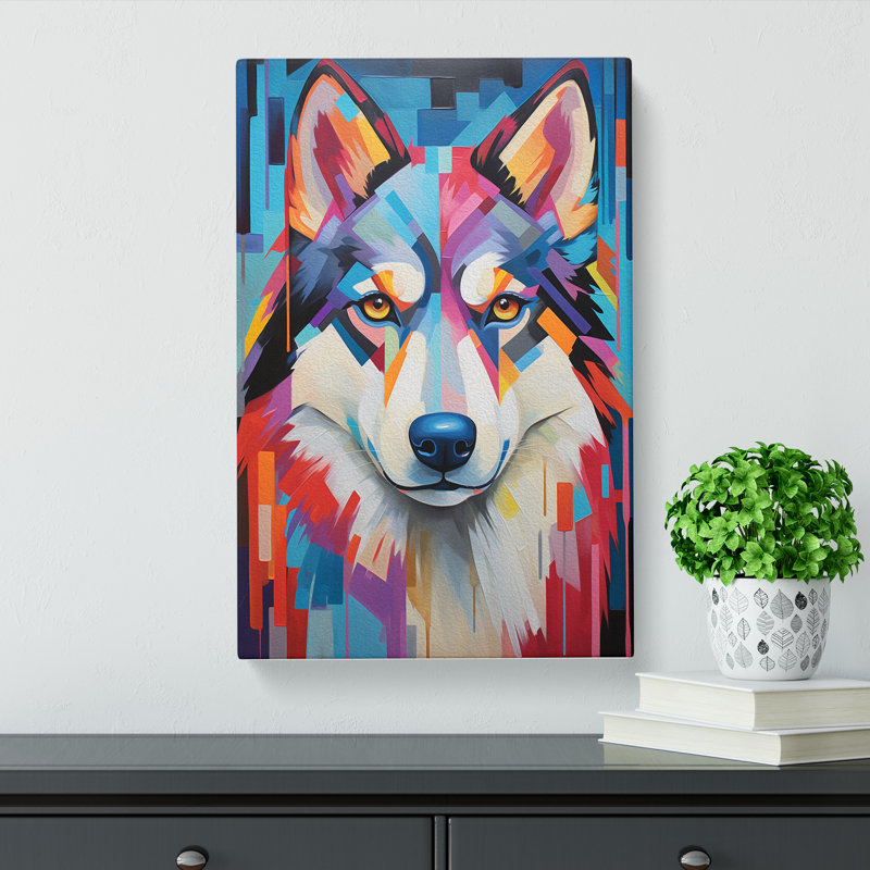 Husky Constructivism - Wrapped Canvas, 60cm H x 40cm W x 3cm D