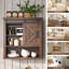 Armoire murale de salle de bain 23,6 po avec porte de grange coulissante et tablettes réglables-1264295407