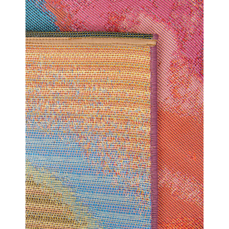 Tapis brun / beige en polypropylène tissé à la machine Keazia, Tapis de couloir 2 pi x 5 pi 1 po