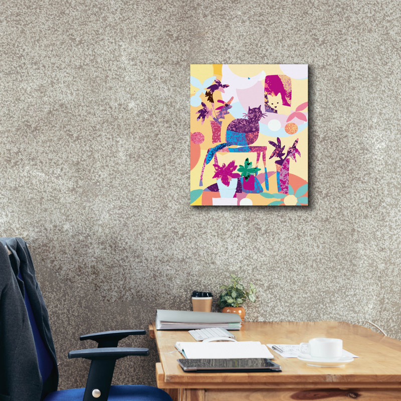 «Still Life With Two Cats» par Holly McGee, art mural sur toile, H 24 po x l 20 po x P 0,75 po