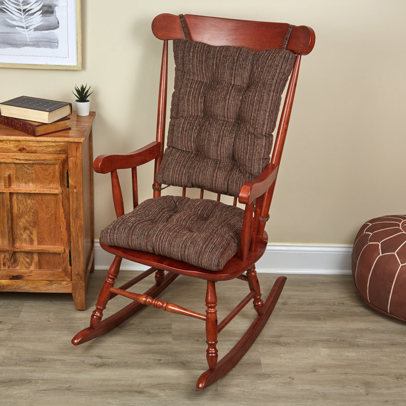 Ensemble de coussins de chaise berçante antidérapants, Brun chocolat