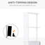 Armoire de salle de bain blanche 54 po - Tablette à 2 niveaux et tiroirs pour rangement compact H 53,75 po et rangement autoportant en lin étroit