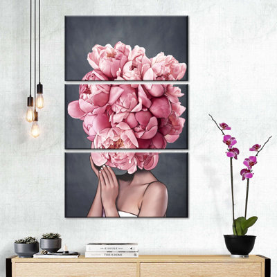 Lady Peony X - Ensemble de 3 toiles tendues