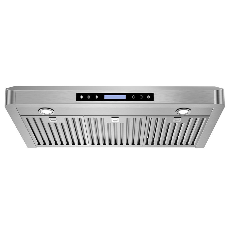 42 inch 900 CFM Ducted Under Cabinet Range Hood 4 Speed Quiet Stainless Steel Remote and Touch Panel Control with LED Lights
