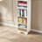 70.9 Inch Tall Narrow Bookcase 8 Tier Cube Display Shelf Storage Organizer