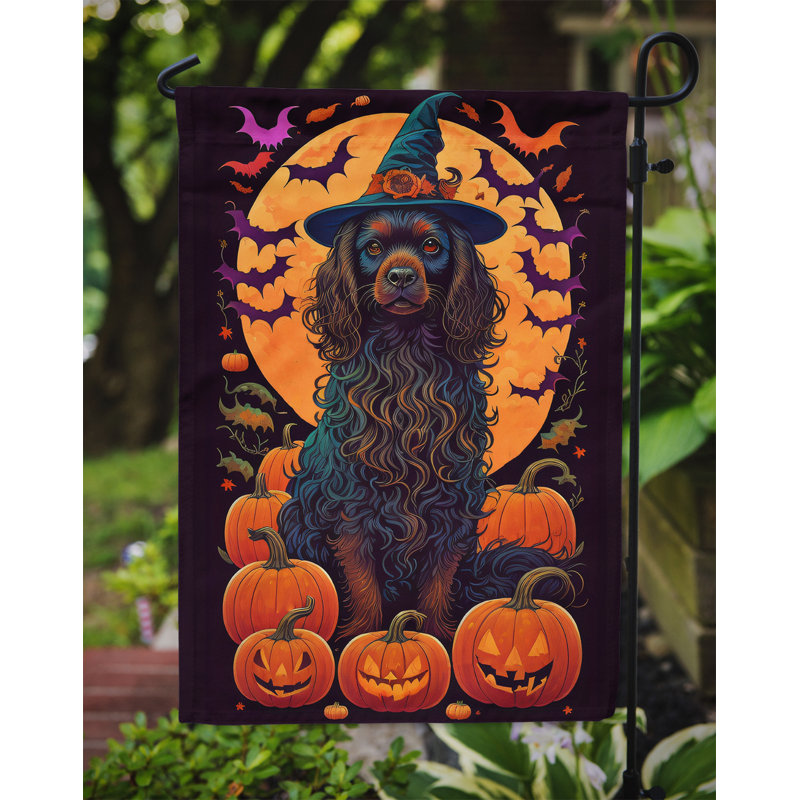 Drapeau de jardin d'Halloween en polyester Jalesa, 15,5 po x 11,25 po