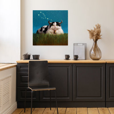 Art urbain contemporain de chat Taureau