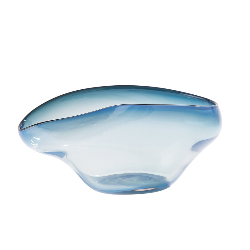 Harmony Bowl, 8" H x 16.5" W x 9.5" D, Cloudy/Dark Blue