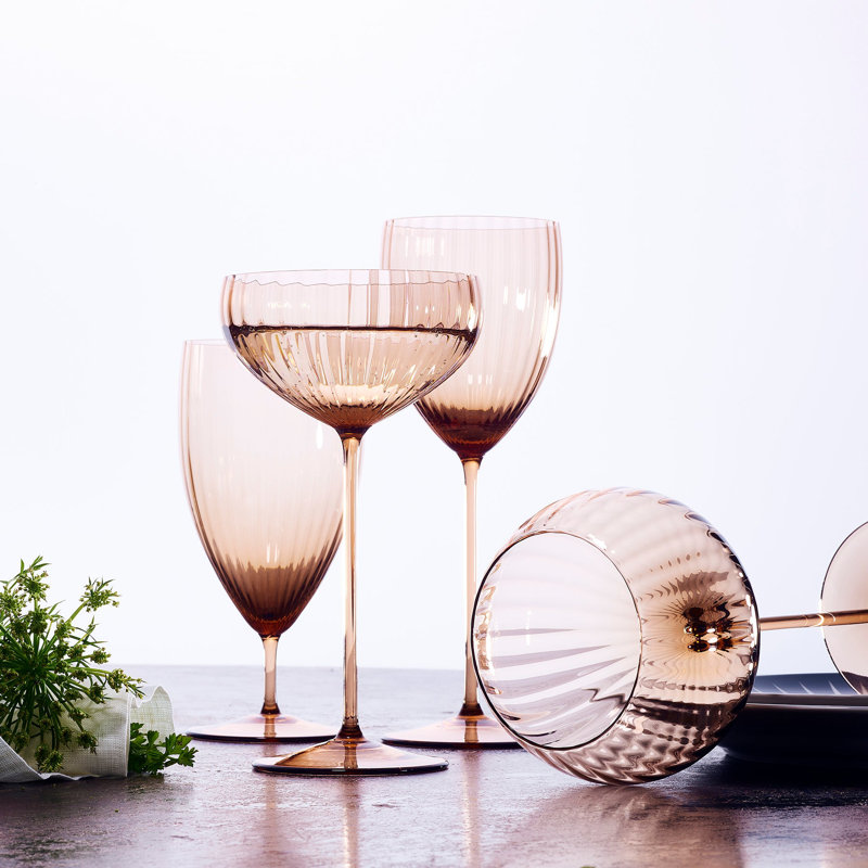 Quinn Crystal White Wine Glass, Citrine