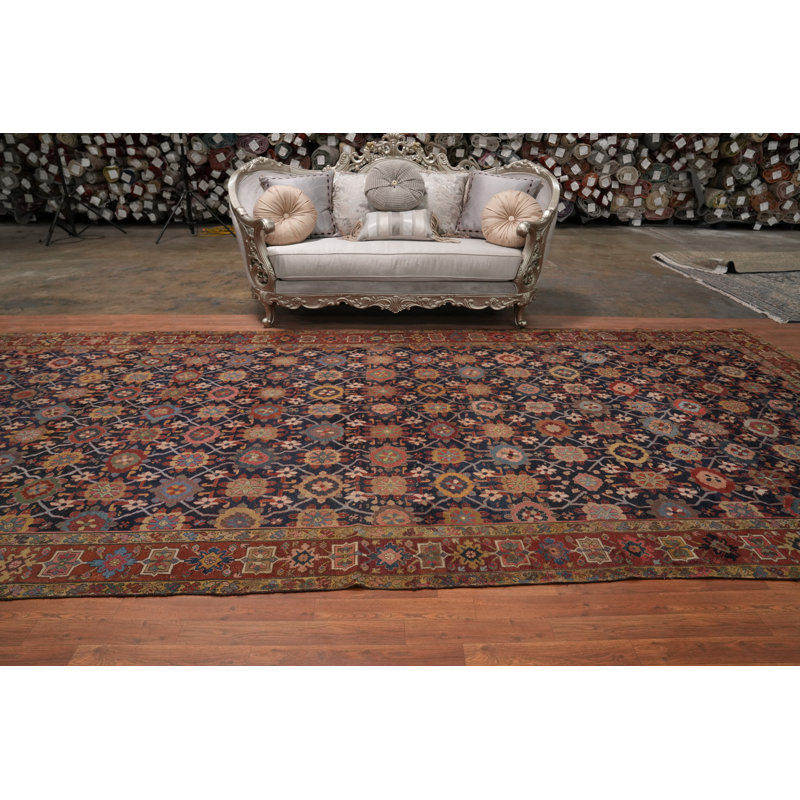 Pre-1900 Vegetable Dye    Oriental Rug 8x17