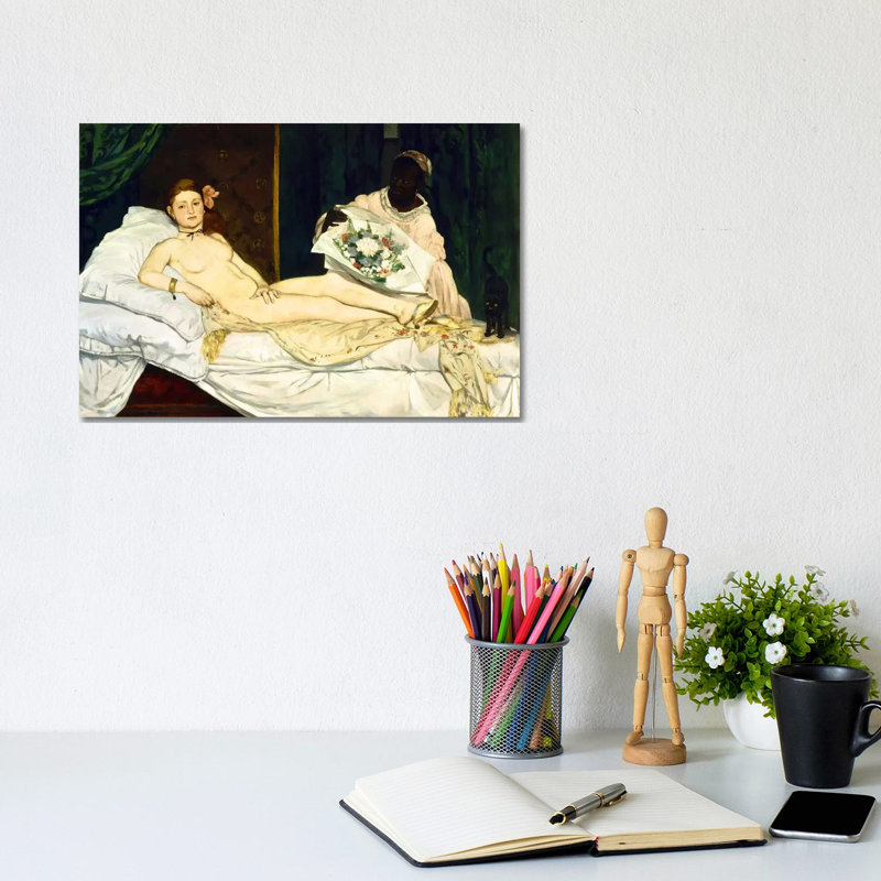 Olympia by Edouard Manet - Wrapped Canvas Painting, 20.32 cm H x 30.48 cm W