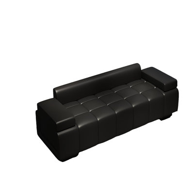 Banc rembourré en cuir Runo