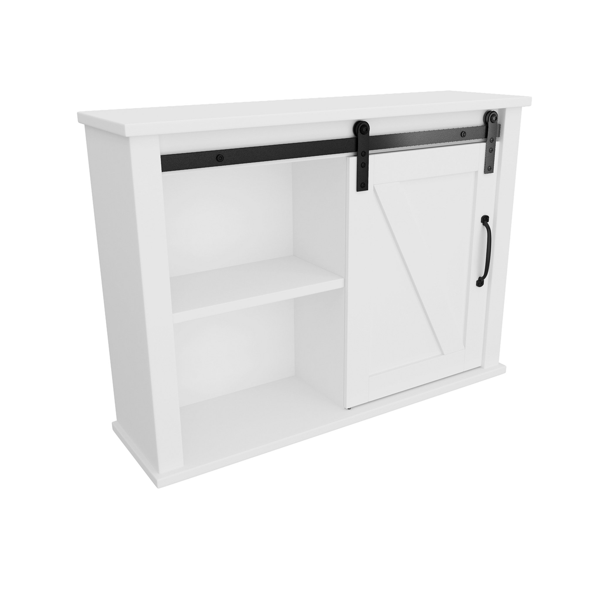 Jonice Bathroom Floor Storage Cabinet, Wooden Free Standing Storage Organizer with 2 Doors & Shelves Winston Porter