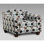 Chaise avec accoudoirs en tissu
