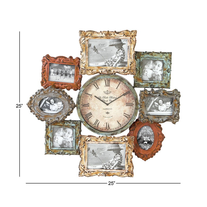 Shahid Metal Clock With Photo Frame