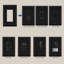 Plaque murale d'interrupteur de taille moyenne 1-Gang 4,88 "x 3,13", homologuée UL, noir brillant (paquet de 20)-103556900