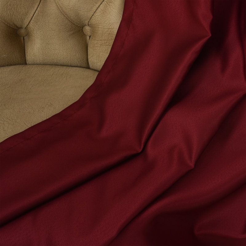 Panneaux de rideaux obscurcissants en satin de couleur unie, L 52 po x L 108 po, Bourgogne