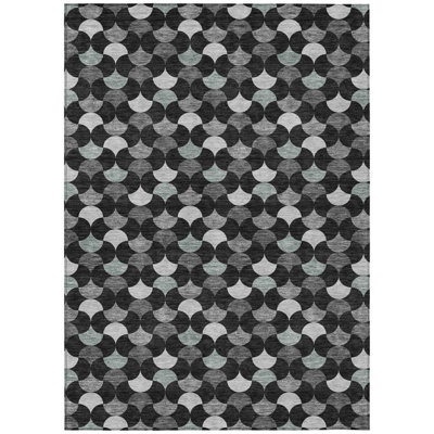 Machine Washable Indoor/Outdoor Chantille ACN2568 Geometric Rug