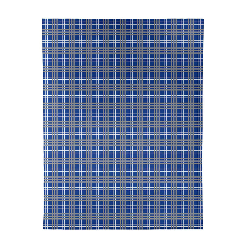 Tapis à carreaux bleu, Rectangle 9 pi x 12 pi