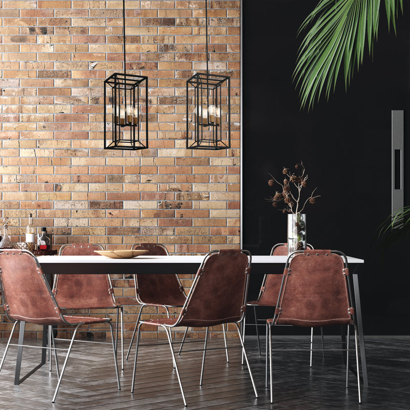 Luminaire suspendu rectangulaire à 4 lumières Akina