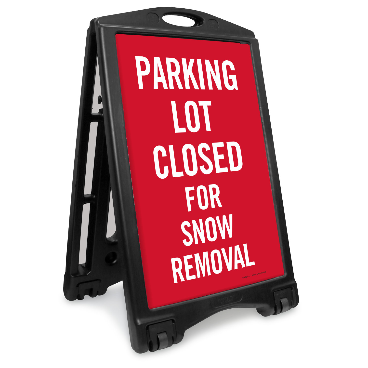 Parking Lot Closed For Snow Removal Portable Sidewalk Sign