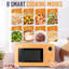 Rétro 1,1 pi³ Four à micro-ondes de comptoir, orange-130942331