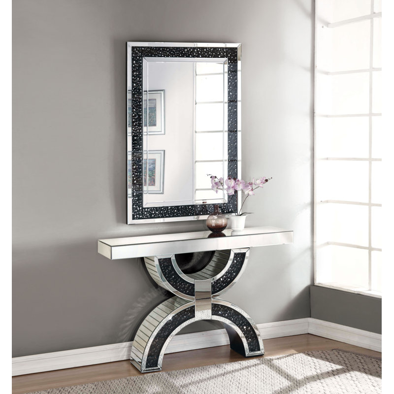 Rae 47'' Glass Top Console Table