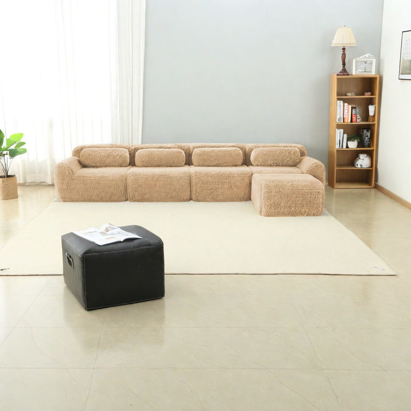 Canapés modulaires confortables, tissu moelleux, style moderne pour la maison
