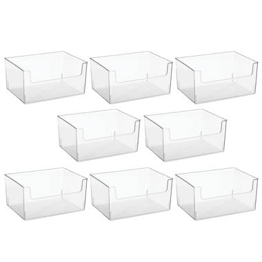 Superio Clear Storage Container with Lid, Stackable Plastic Latch Box with  Snap Lock Closure, Organizing Bin for Home, Classroom, Dorm and Garage  (1.25 Quart) 