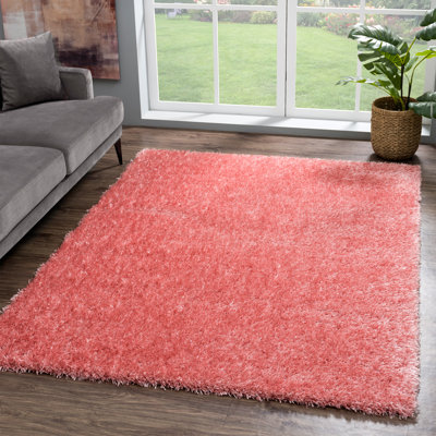 Tapis fuchsia tissé à la machine Mankan