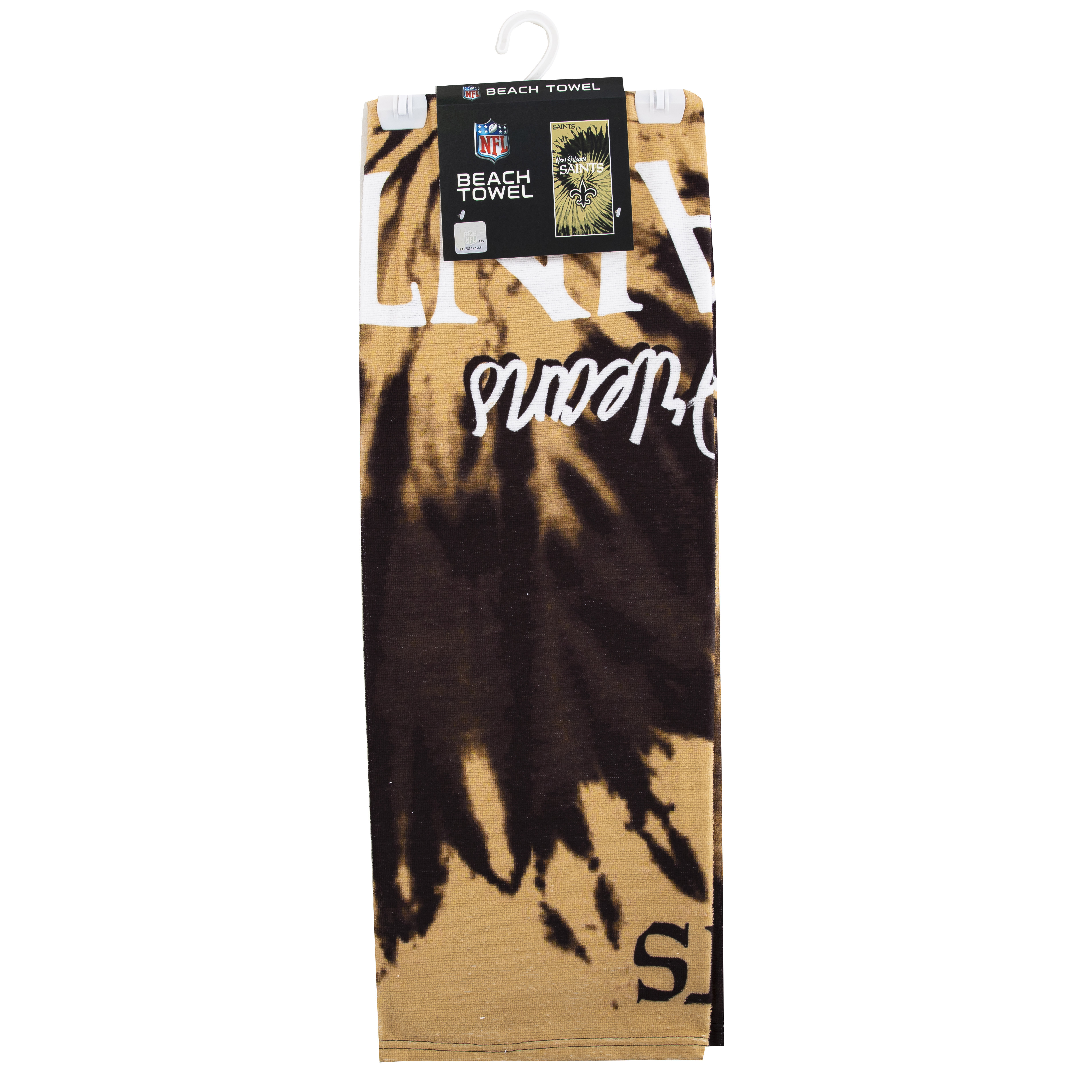 New Orleans Saints Beach Towel Psychedelic 30 x 60