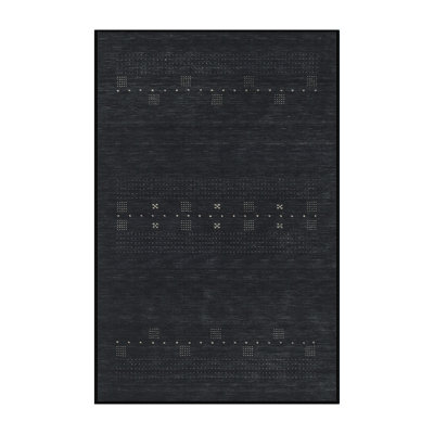 Tapis abstrait noir