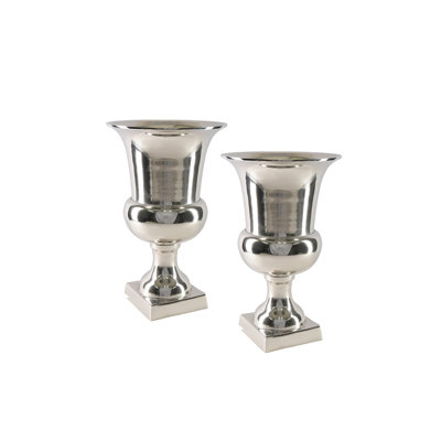 Vase en forme de piédestal en nickel House of Hampton®