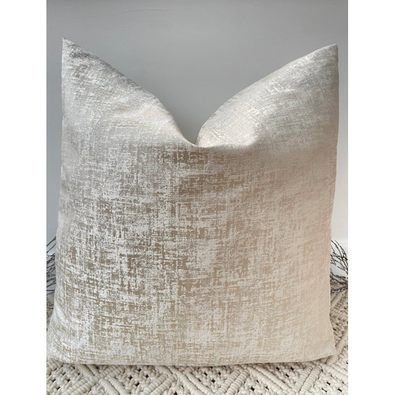 Abstract Cream Square Cushion Cover