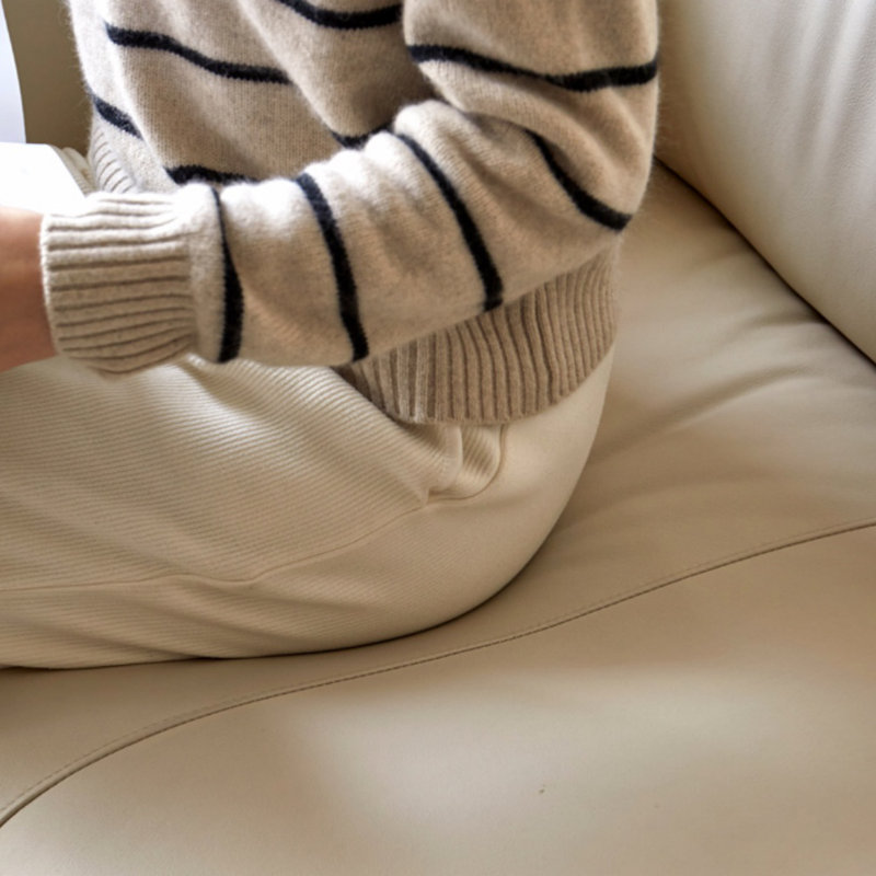 Simple White Tofu-Block Sofa