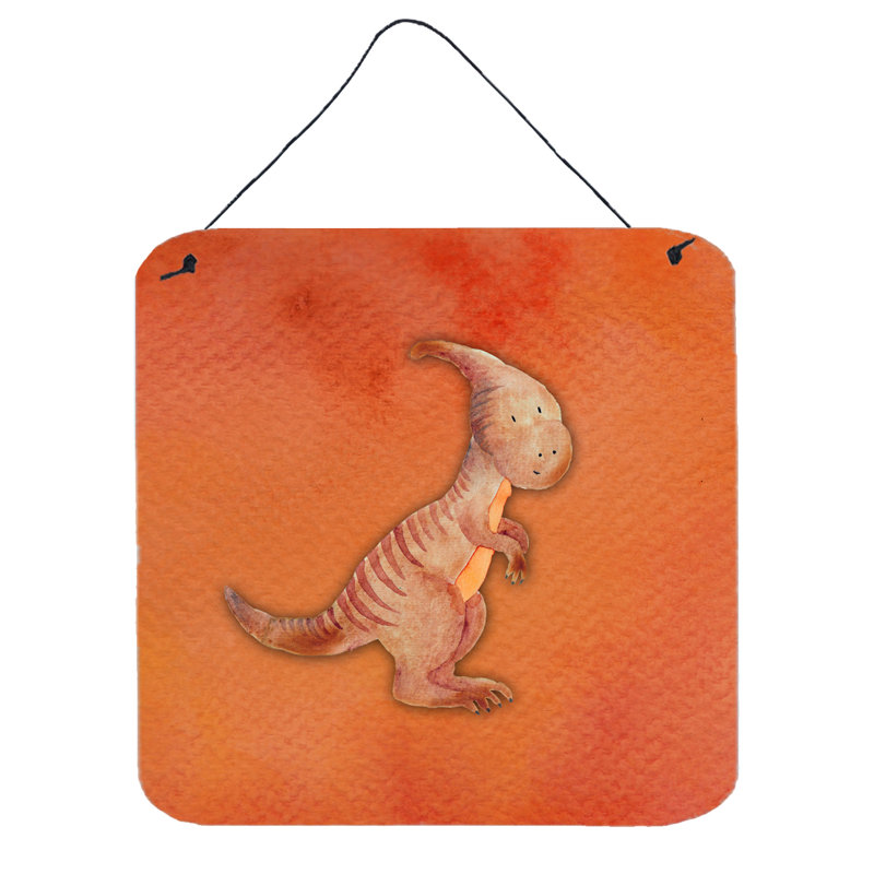 Décoration murale en aluminium parasaurolophus