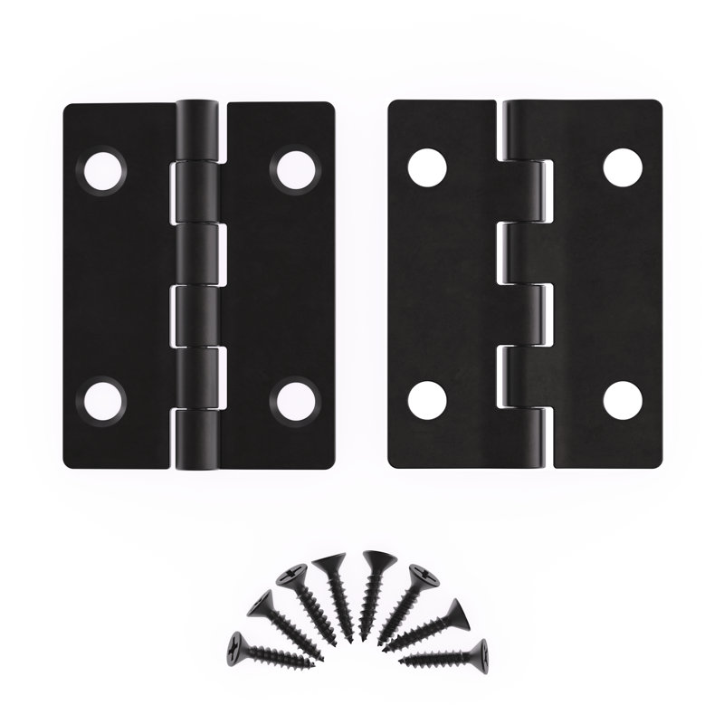 Charnières plates à finition noire