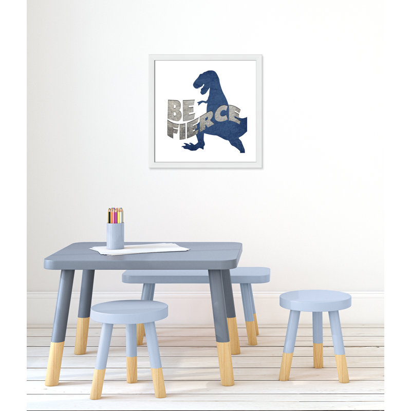 «Be Fierce be Brave», art encadré, H 24,5 po x l 24,5 po x P 0,6 po, Cadre blanc